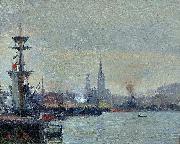 Joseph Delattre Le Port de Rouen china oil painting artist